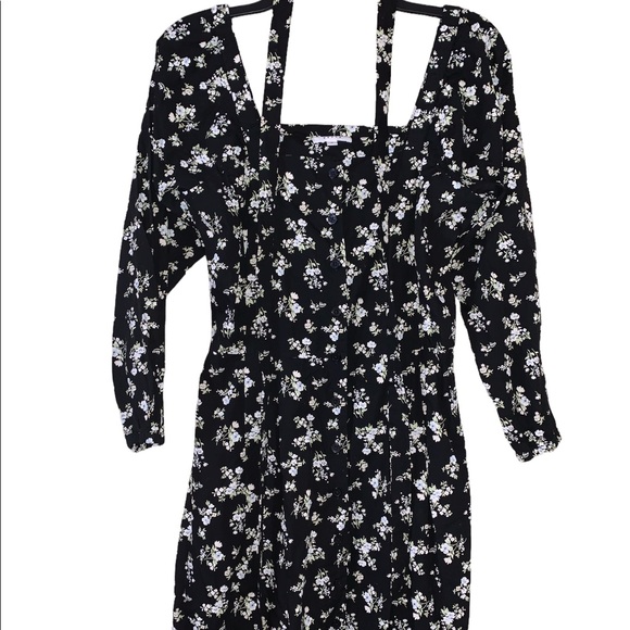 Sold Vetta Capsule The square neck floral midi dress - Picture 3 of 8
